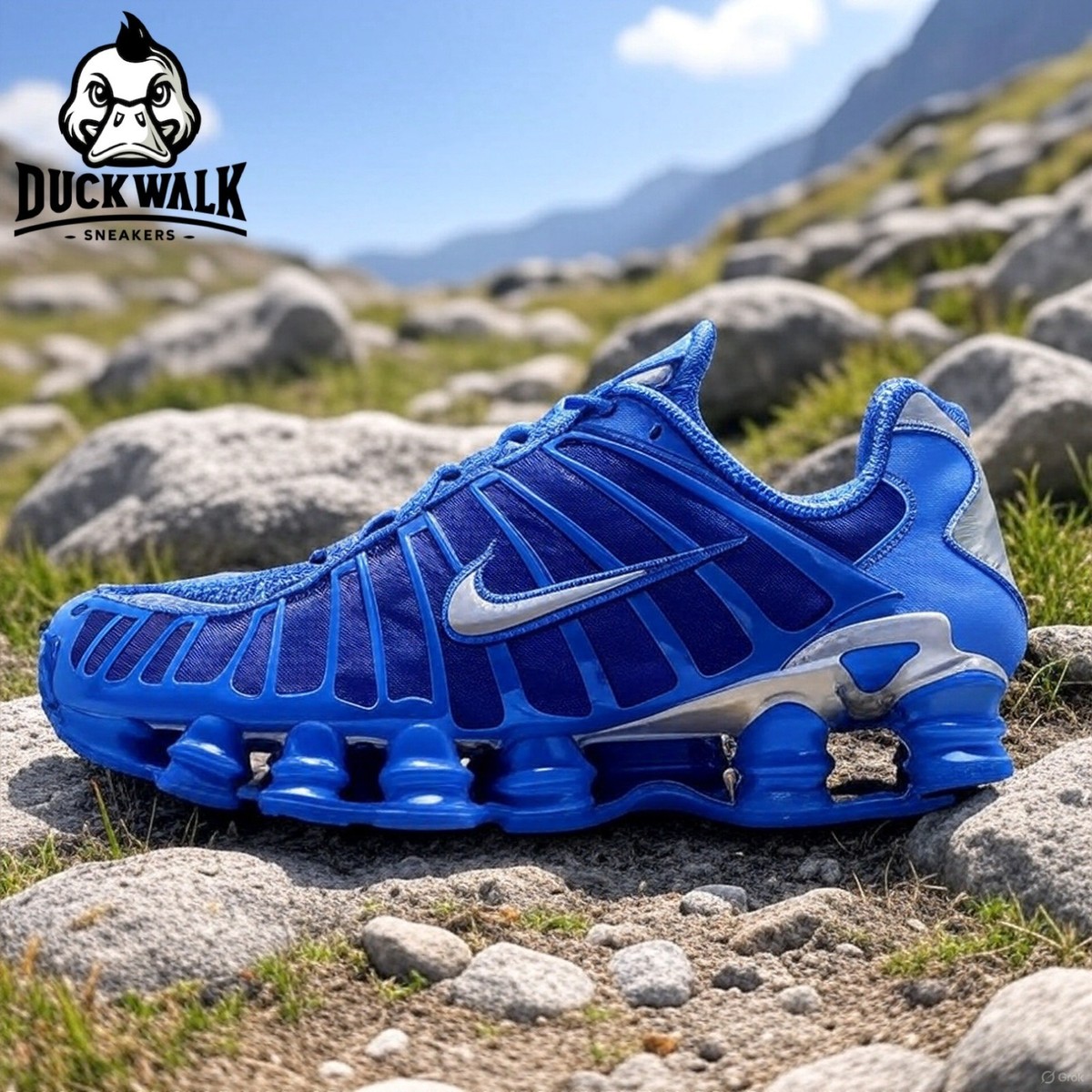 Nike Shox TL Shoes Hyper Royal Blue Metallic Silver AV3595