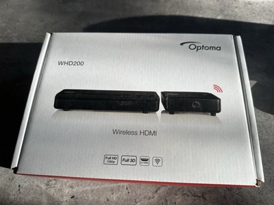 Optoma WHD200 HDMI Video Transmitter and Receiver. Sound is Dolby Digital AC3.