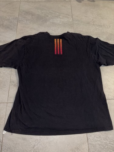 Adidas Miami Heat Basketball Tee Shirt Men 2XL Black 3 Stripes on Back NBA Wade - Picture 2 of 7
