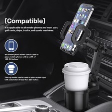 Car Cup Holder Phone Mount Universal Auto Cell Phone Stand with Drink Expand