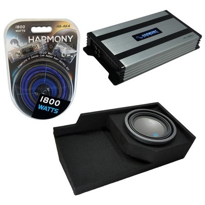 Fits 88-98 Chevy CK Silverado Ext Alpine S-W10D4 Single 10 Sub Box HA-A800.1 Amp