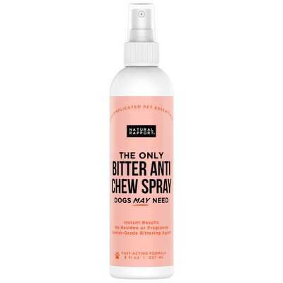 Natural Rapport Anti Chew Spray for Dogs Cats Safe Bitter Apple Training Aid