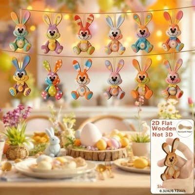Osterhase Ornament Ostern Party Holz Material Handarbeit Details