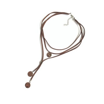 Boho Choker Halsketten für Damen, braun Wildleder Lagenlook Halskette für Damen Boho Schmuck