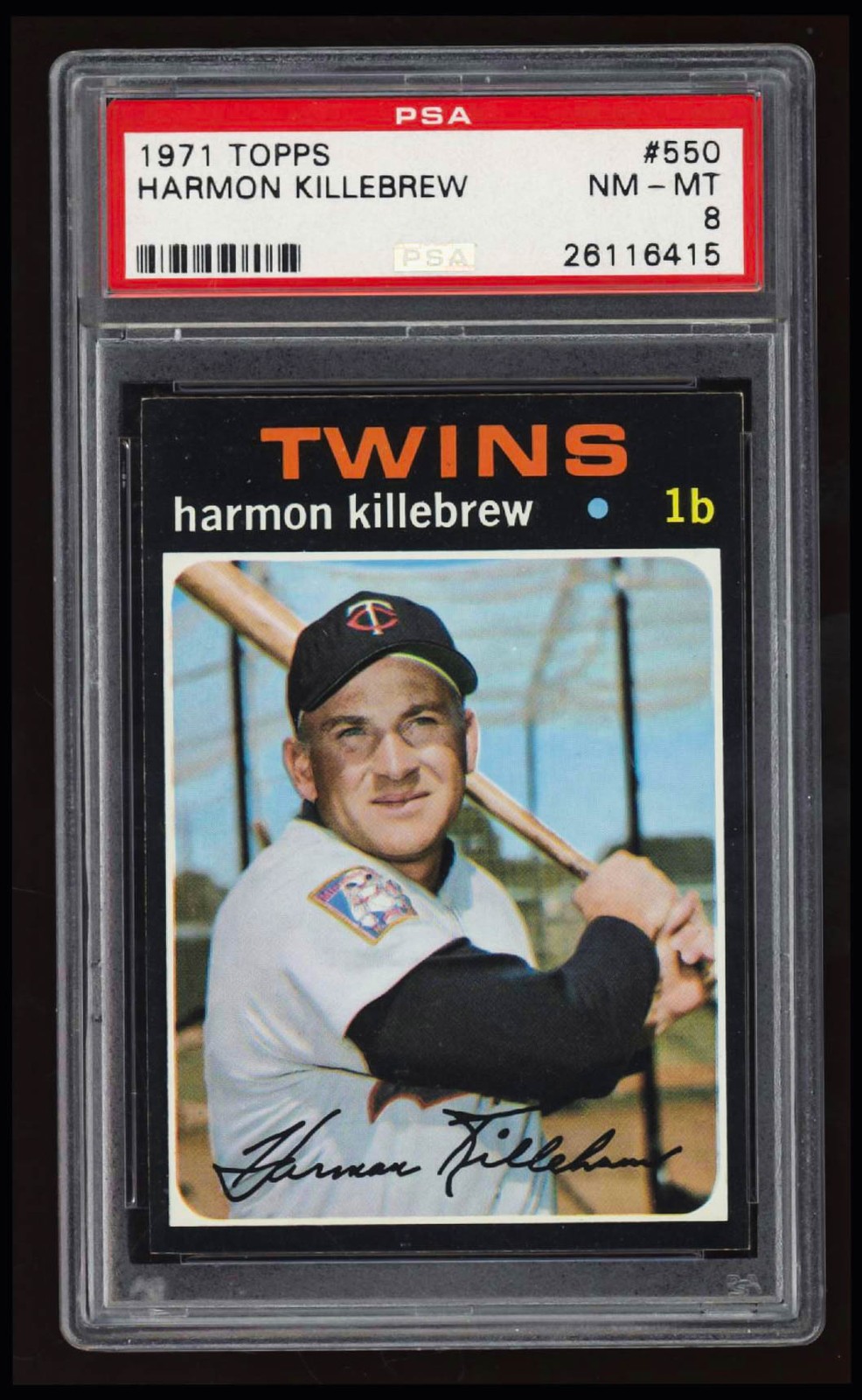 1971 Topps Harmon Killebrew PSA 8 NM-MT - Nice Centering! Semi-High Number #550