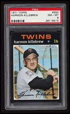 1971 Topps Harmon Killebrew PSA 8 NM-MT - Nice Centering! Semi-High Number #550