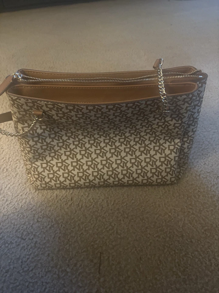 DKNY Grande Cuero Marrón Bolso de Mano Bolso Cartera Bolso de Hombro Foto 4 de 4