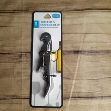 The Bar Waiter's Corkscrew Wine Opener Metal Tool with foil cutter