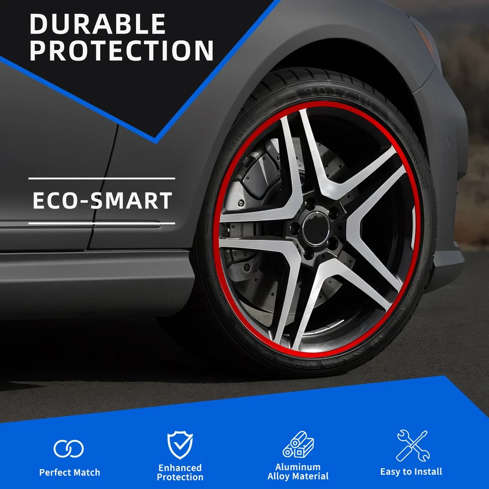 4X Car Wheel Hub Rim Edge Protector Guards Ring Tire Aluminum for Nissan Murano - Image 4 of 4