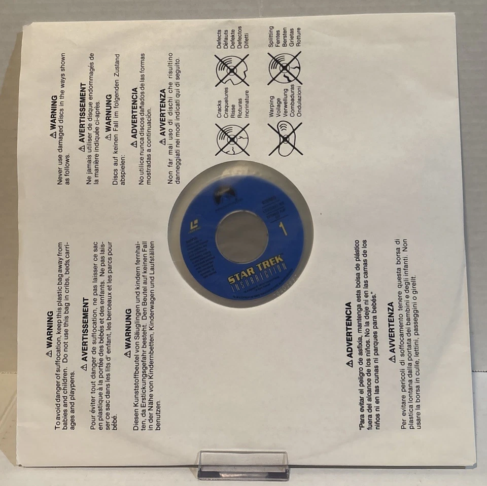 STAR TREK INSURRECTION (1998) Laserdisc PARAMOUNT Widescreen Edition AC3 RARE - Image 4 of 4