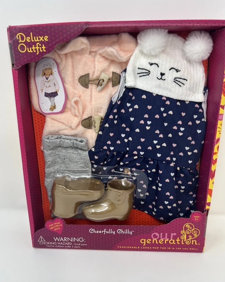 Traje de Moda Nuestra Generación para Muñecas de 18" - Botas Alegremente Frías Sombrero de Vellón Foto 2 de 3