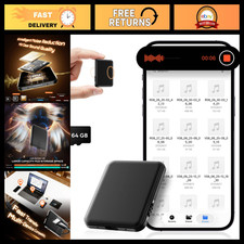 64GB Magnetic Voice Activated Recorder, AI Noise Reduction, High-Quality Audio