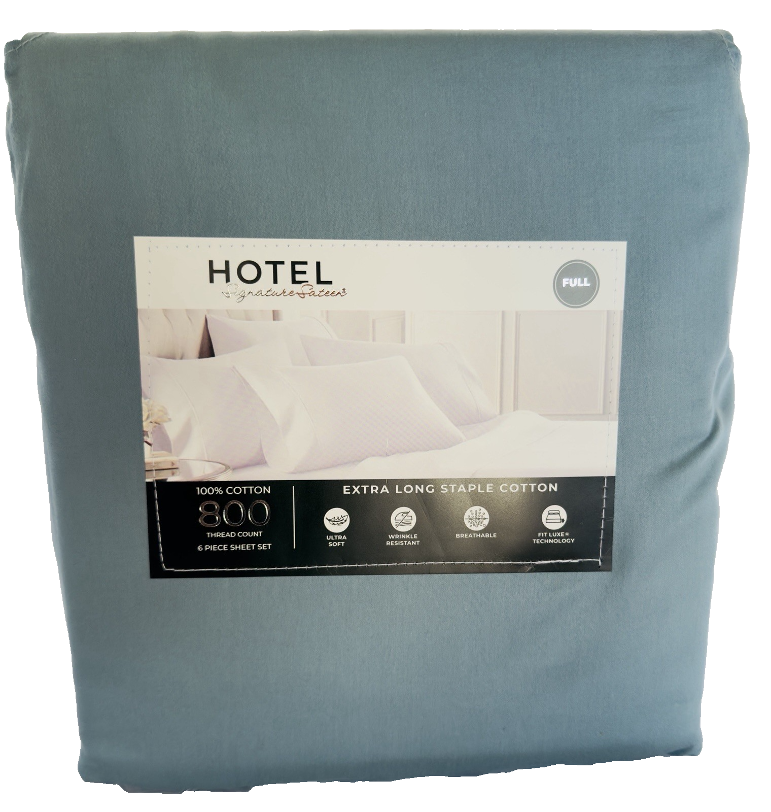 Hotel Signature - 800TC Sheet Set 6pc-Citadel Cotton Ultra Soft Bedding-FULL