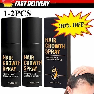 1-2X Haarwachstumsspray, Biotin-Haarverdichtungsspray für dünner werdendes Haar~