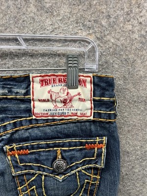 True Religion Joey Super T Jeans Womens 27 Blue Low Rise Bootcut