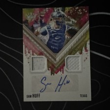 2021 Diamond Kings Dual Material Signatures Sam Huff RC Auto #DKMS-SH Rangers