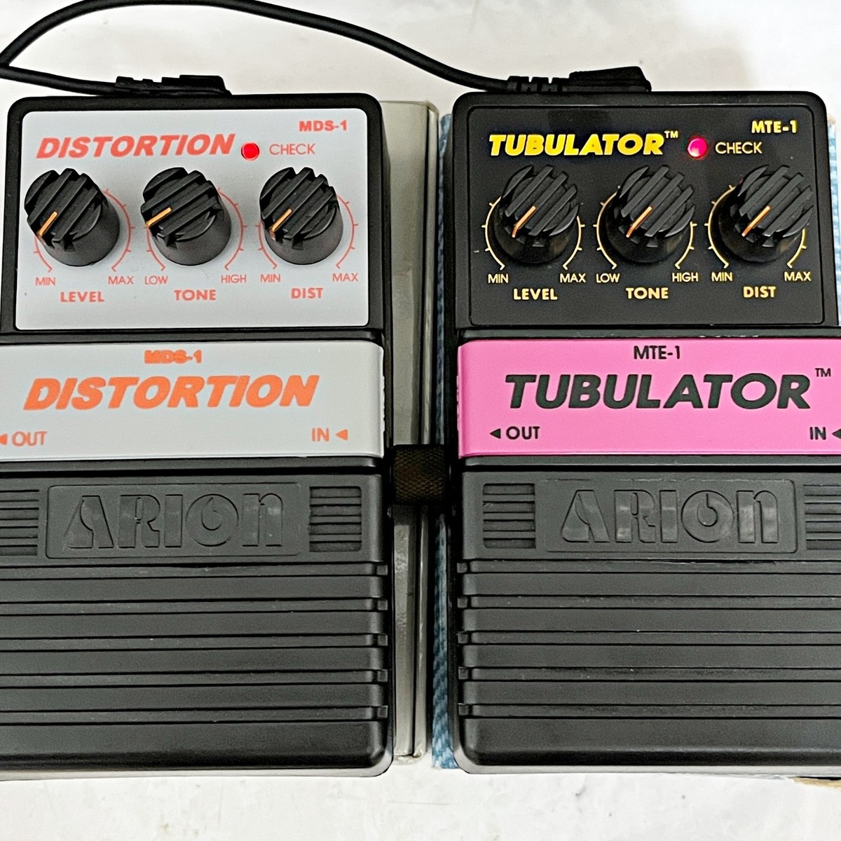 Arion MTE-1/Tubulator & MDS-1/Distortion W/Box Guitar Pedal Set of