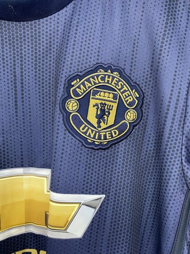 Adidas Manchester United Blue Soccer Jersey No. 1 Fazal UK S PWM - Picture 2 of 6