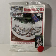 Dimensions Christmas Village Tree Skirt #8472 Counted Cross Stitch KIT Sealed