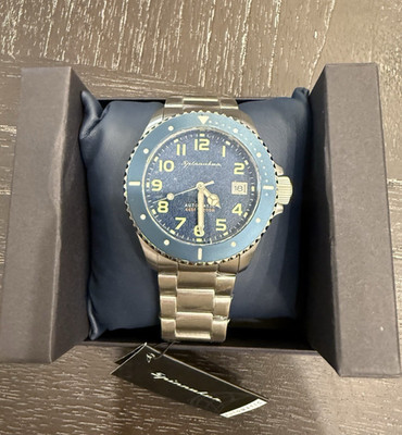 Spinnaker Hunley SP-5080 Diver Men's Watch with Original Bracelet and Box