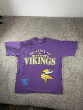 Vintage Starter 1994 Minnesota Vikings NFL T-Shirt Streetwear Purple Large USA