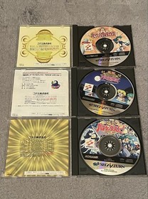 Lot 3 Parodius Set Sega Saturn SS Oshaberi Sexy Gokujyo Japan Import Tested