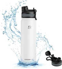 ROCKBROS Water Bottle Insulated Stainless Steel Metal Cool Sports 18/22/32/40OZ