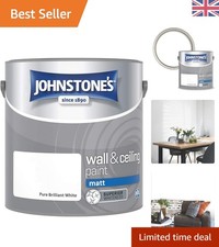 Johnstone's 2.5L Pure Brilliant White Matt Emulsion - Quick Dry, Odour Blocking