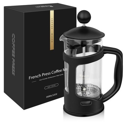 RAINBEAN Mini French Press Coffee Maker, 1 Cup, 12oz, Maximum Flavor Brewer w...