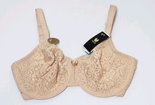 Wacoal 30DDD Bra Beige Halo Lace Underwire Unlined Seamless 851205 NEW