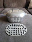 Vintage Wagner Ware Magnalite Sydney-O 4265P 8 Quart Oval Roaster W/ Trivet!