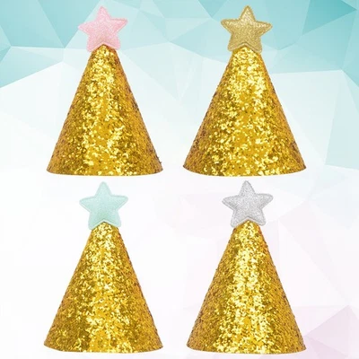 4 Pcs Accessoires D'anniversaire Pour Chiens Chapeau De Fête Chapeaux Enfants - Photo 1/4