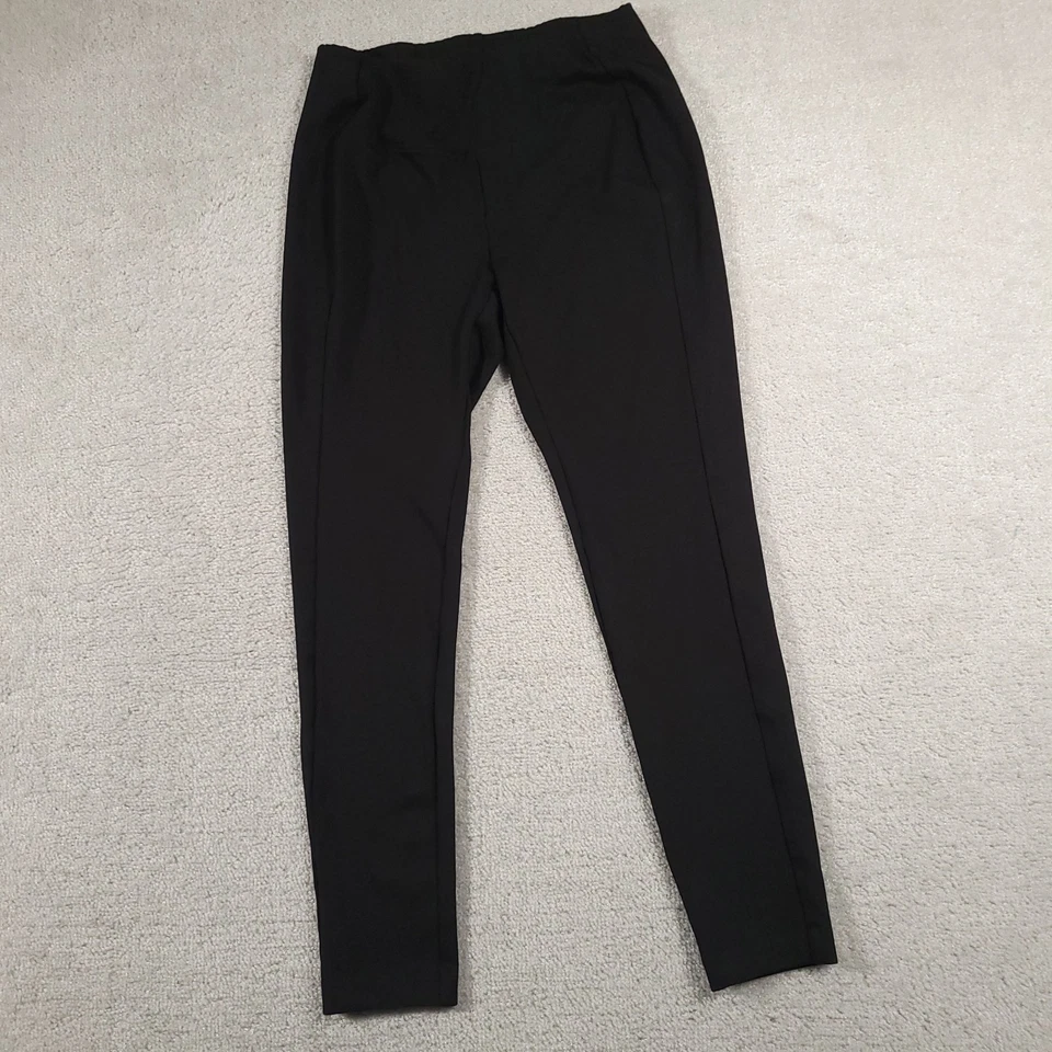 J Jill Pull On Ponte Knit Legging Pants Crop Women's Small Black Stretch - Image 2 of 4