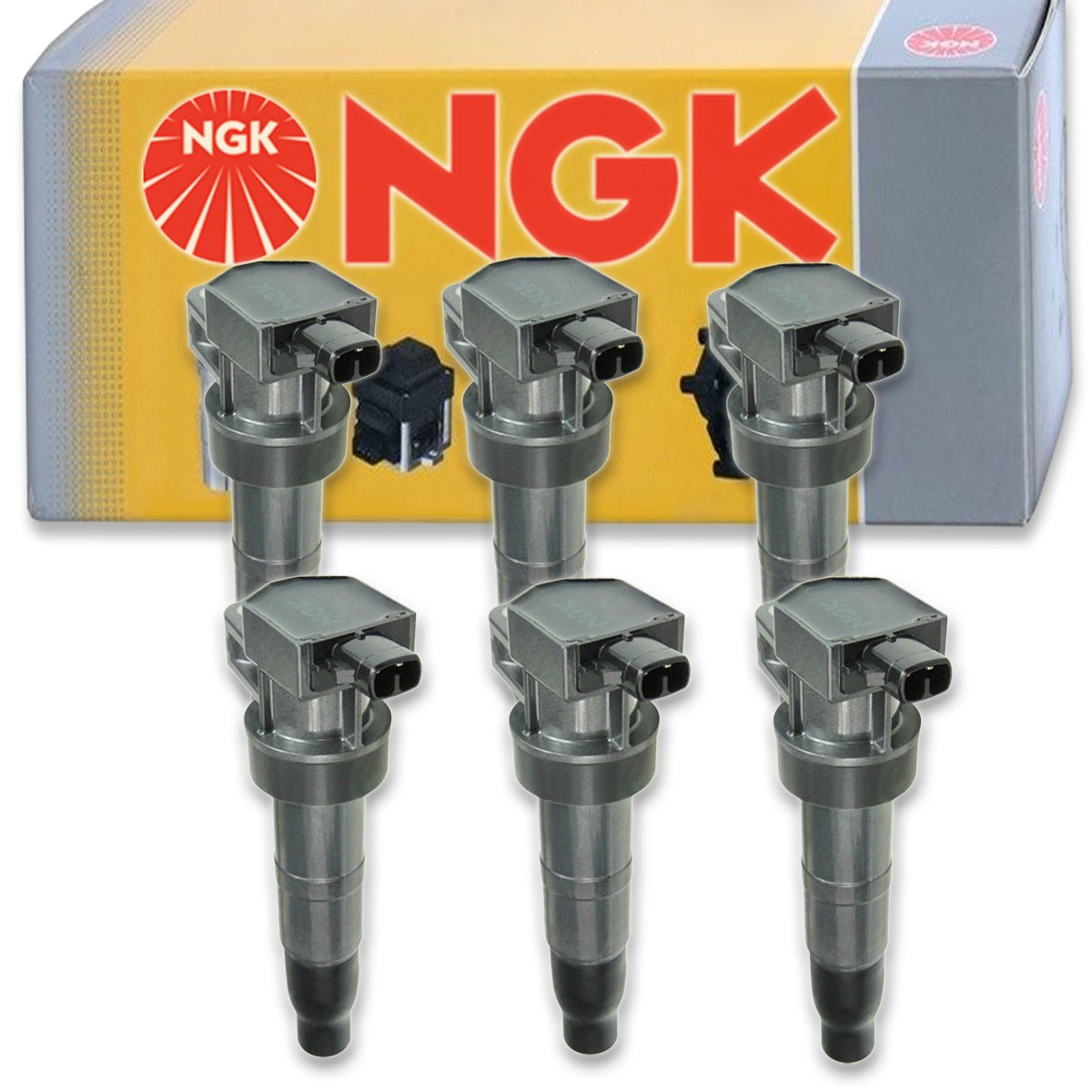 6 pcs NGK Ignition Coil for 2007-2012 Hyundai Veracruz 3.8L V6 - Spark Plug vn