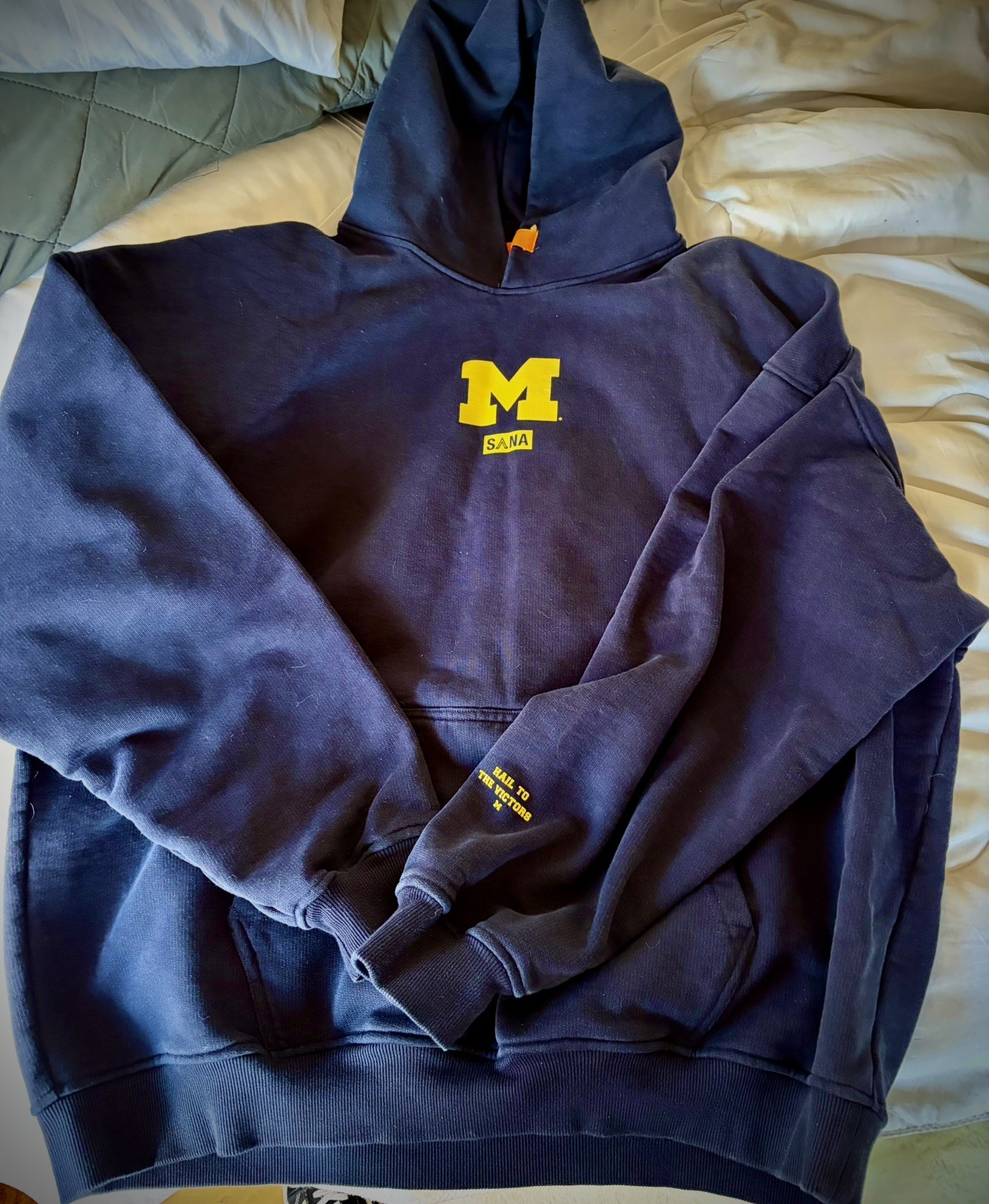 SANA XXL UNIVERSIDAD DE MICHIGAN SUDADERA CON CAPUCHA DE BALONCESTO