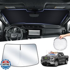 T TGBROS Windshield Sun Shade for 2019-2024 2025 GMC Sierra 1500 2500 3500 SL
