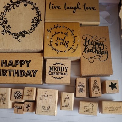 Restposten Holzstempel Konvolut Set  