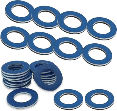 #ad 24PCS Oil Drain Plug Gasket Washer M12 Aluminum Crush Washer Oil Plug Seals Ga $14.18