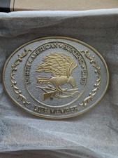 North American Hunting Club Belt Buckle Life Member Vintage Eagle Belt Buckle