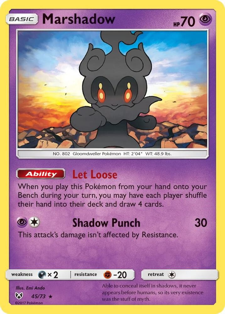 Marshadow 45/73 Shining Legends Holo Rare NM