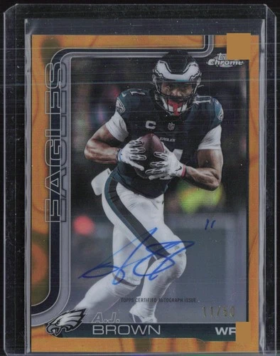 2025 Topps Chrome A.J. Brown Gold Lava Refractor (RAW)