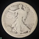 1916-S Obverse S Walking Liberty Half Dollar - About Good Details