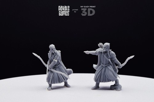 Armoured Wood Elf with Bows Davale Games 3D Printed With High Quality Resin - Picture 9 of 13