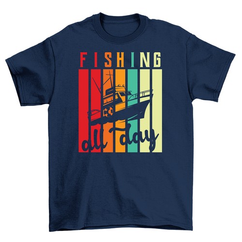 "35 and Reeling: Funny Fishing Boat T-shirt for Anglers! 100% Cotton, Unisex Des - Picture 3 of 46