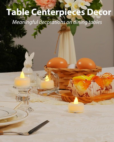 LED Tea Lights12 Pack Flameless LED Tea Lights Candles Battery Operated NEW - Picture 9 of 11