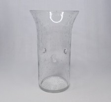 8" Clear Bubble Glass Vase