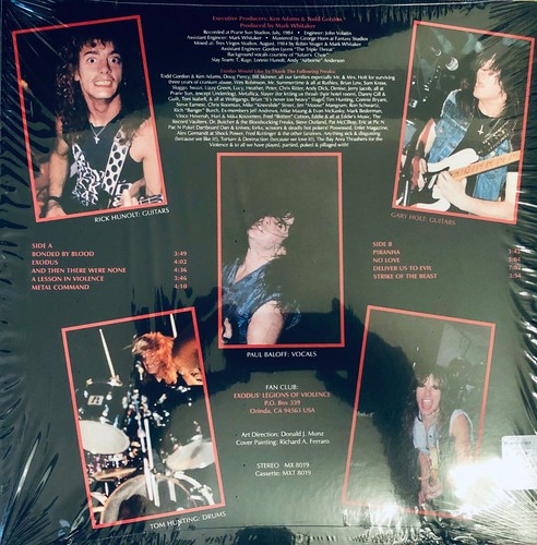 EXODUS - Bonded by Blood - Vinile Nero + Toppa (Black Vinyl + Patch) - Foto 2 di 6