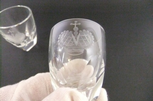 Escudo de armas imperial ruso corte cristal grabado jarra - Imagen 16 de 23