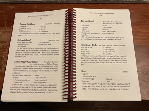 A Taste Of Home From The Schlabach Family 1897-1997 Spiral-Bound Recipes Amish - Picture 5 of 6