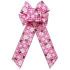 Wired Gingham Bees & Daisies Bows - Spring Bows for Wreaths & Special Crafts
